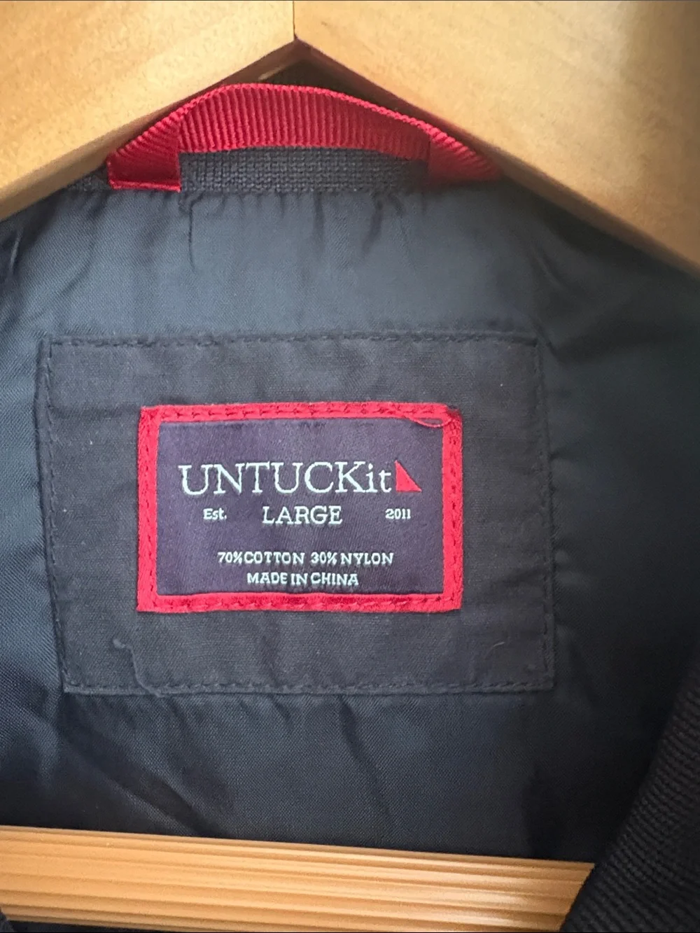 UNTUCKit Marty Quilted City Jacket Navy Blue Men’s Size Large